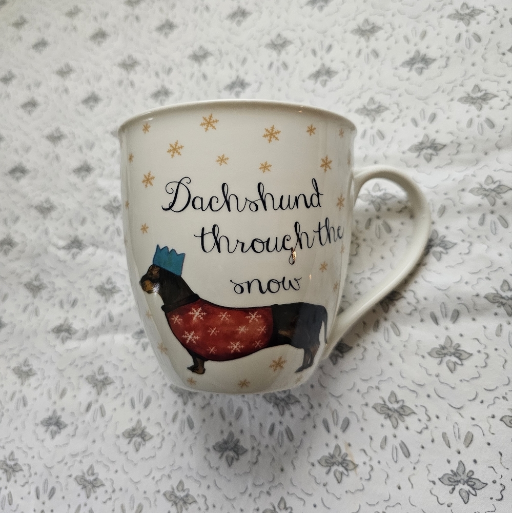 Milly Green Dachshund Through The Snow Mug